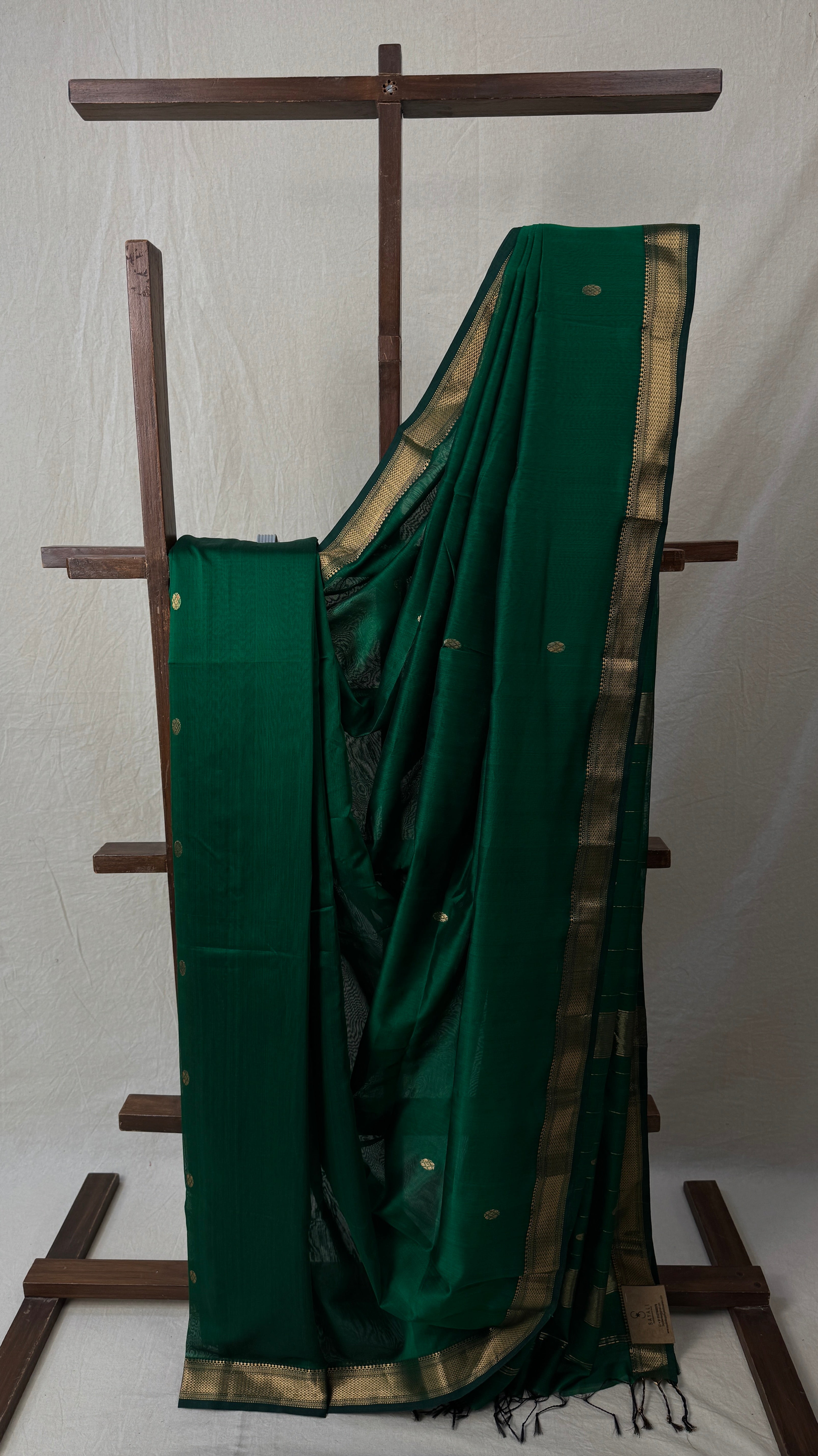 Green Maheshwari Saree - SRGMS753