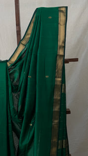 Green Maheshwari Saree - SRGMS753