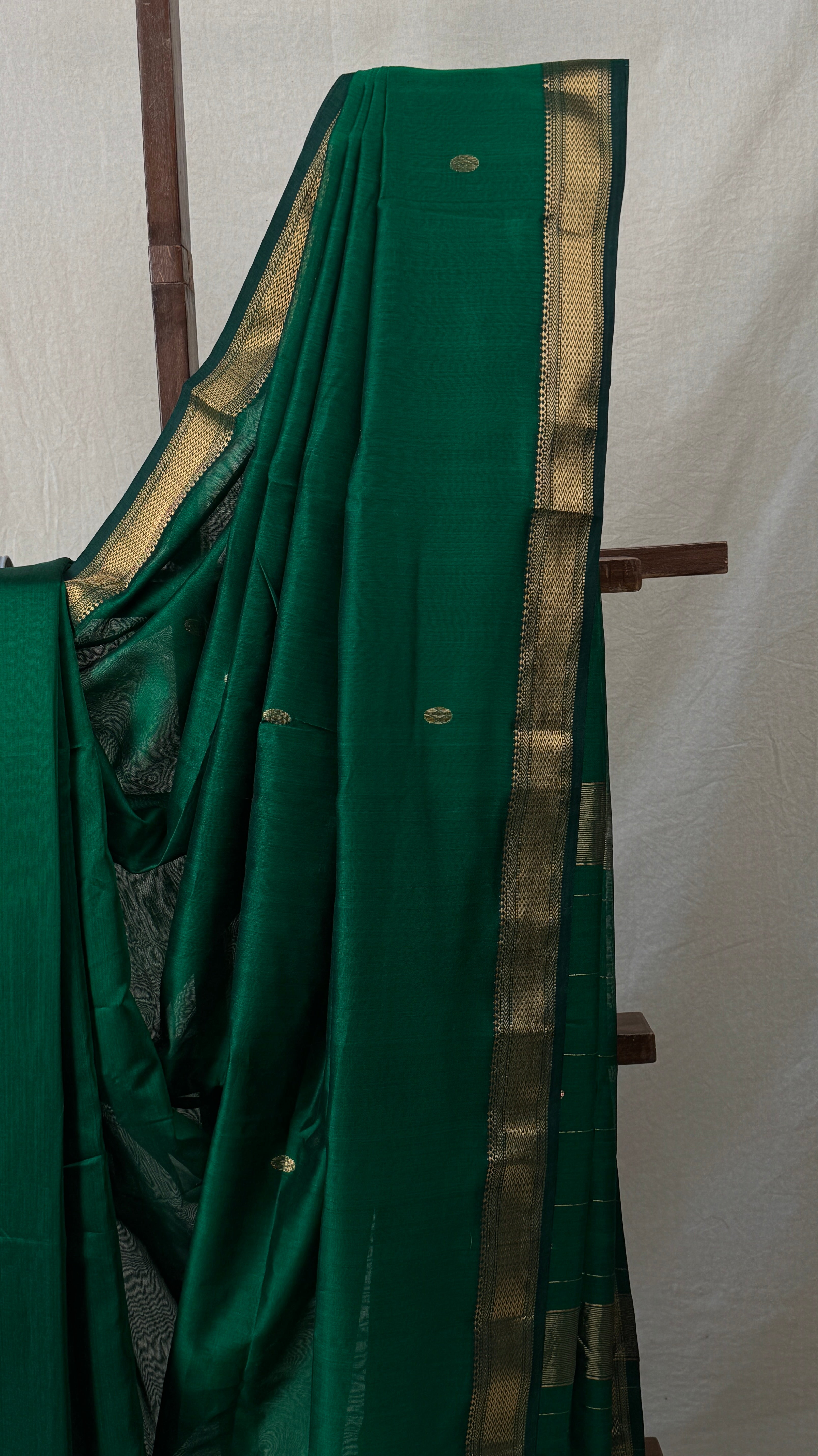 Green Maheshwari Saree - SRGMS753