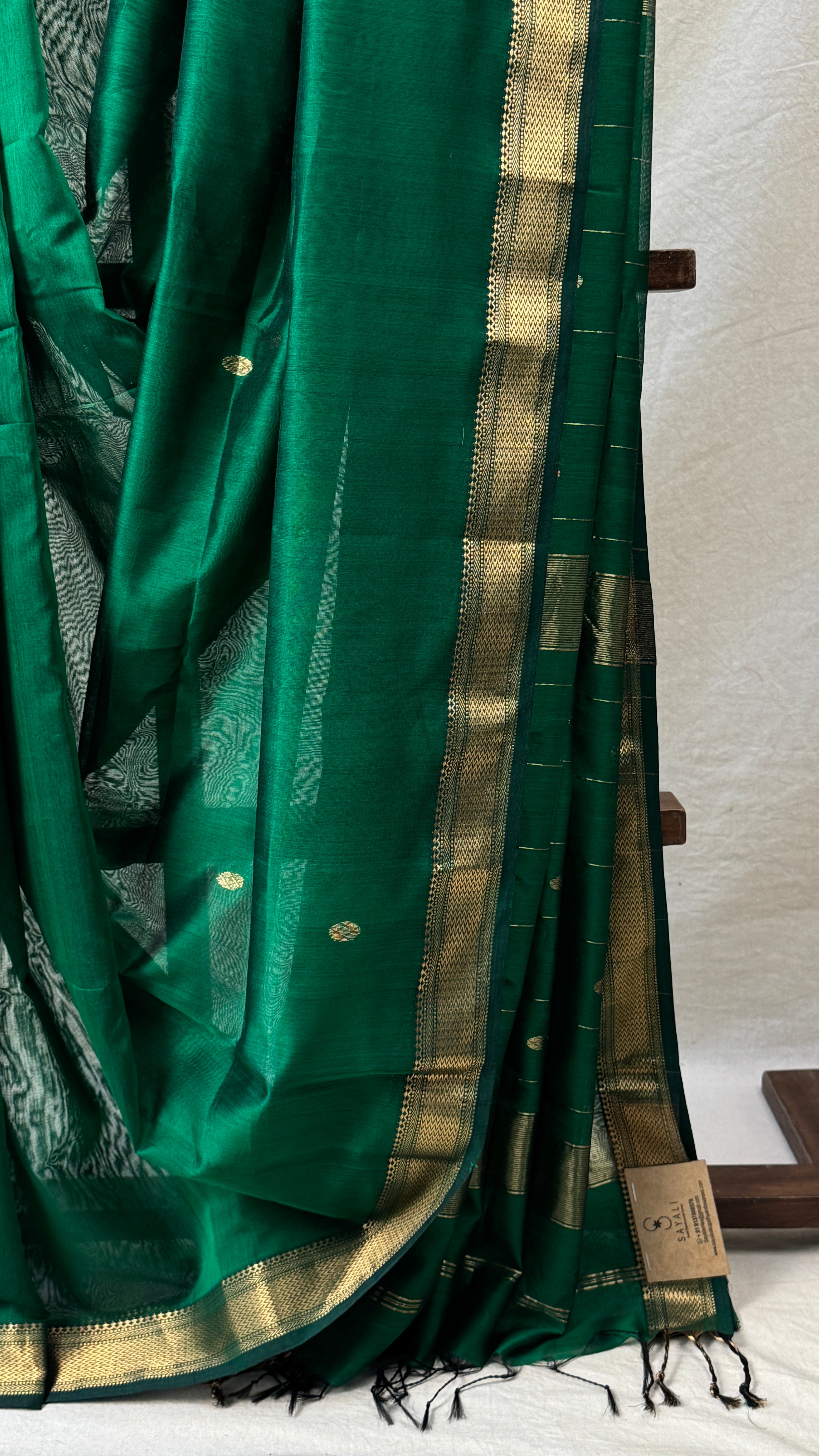 Green Maheshwari Saree - SRGMS753