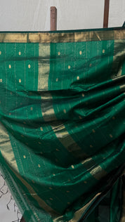 Green Maheshwari Saree - SRGMS753