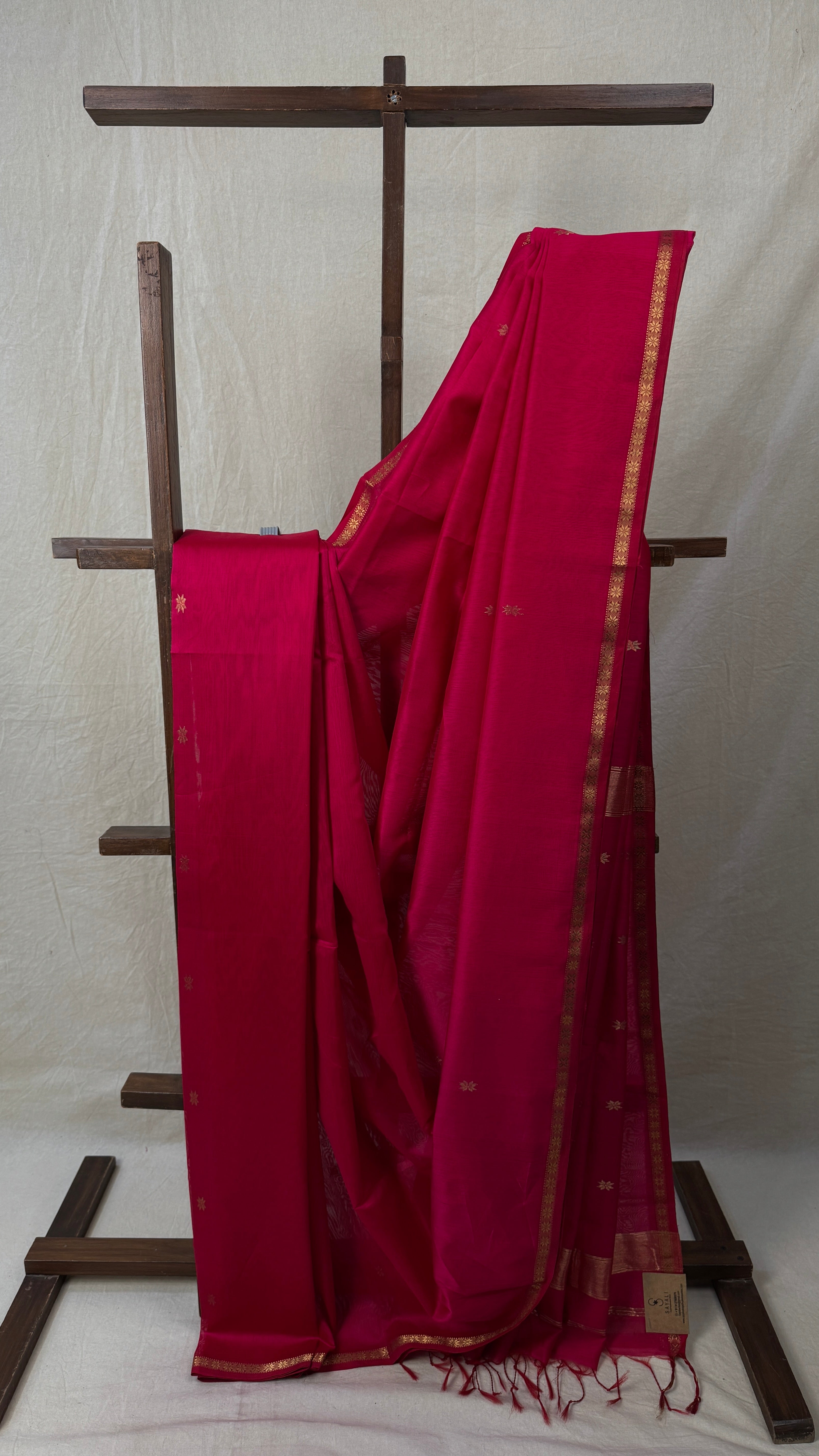 Rani Pink Maheshwari Saree - SRRPMS750