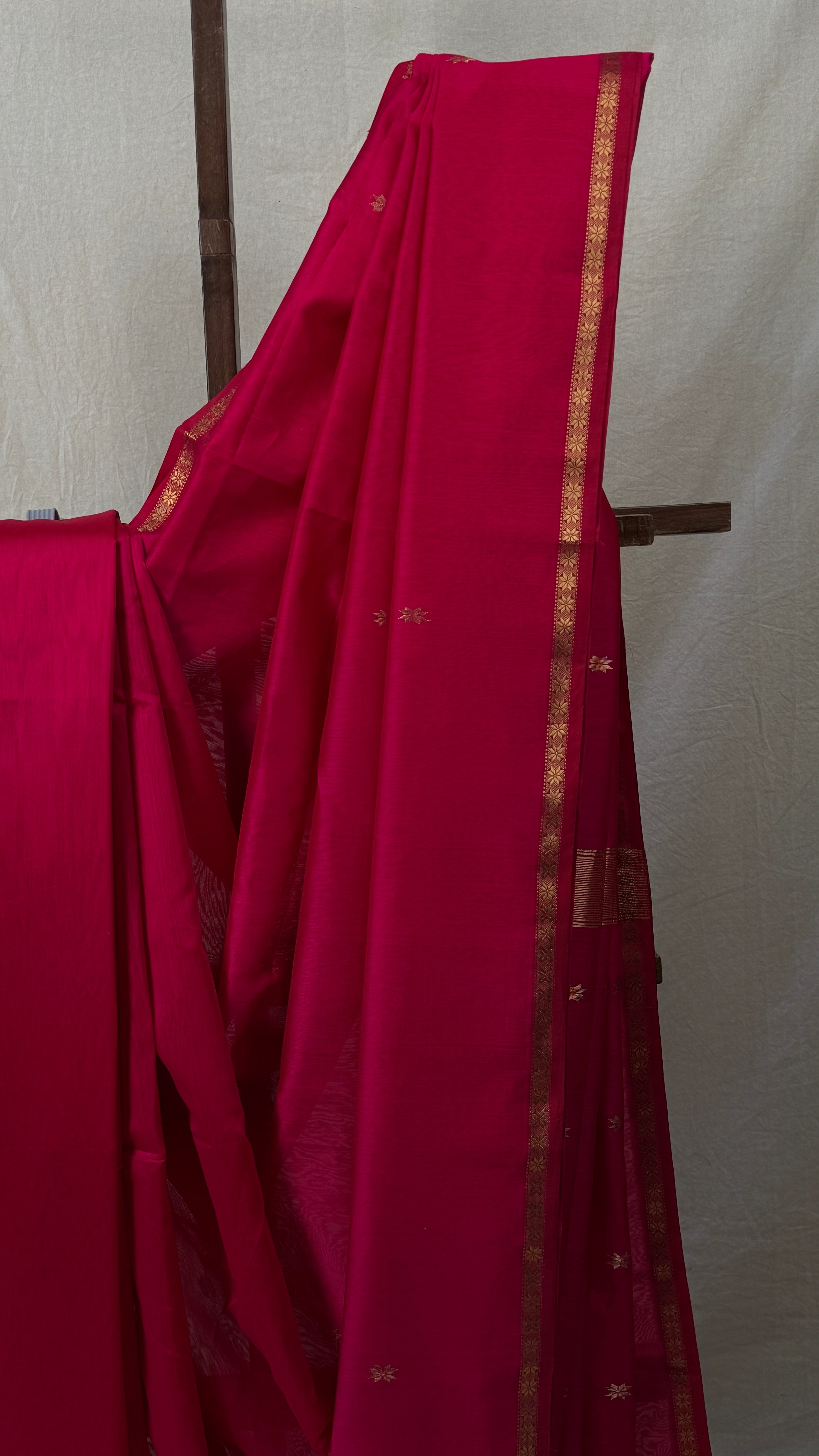 Rani Pink Maheshwari Saree - SRRPMS750