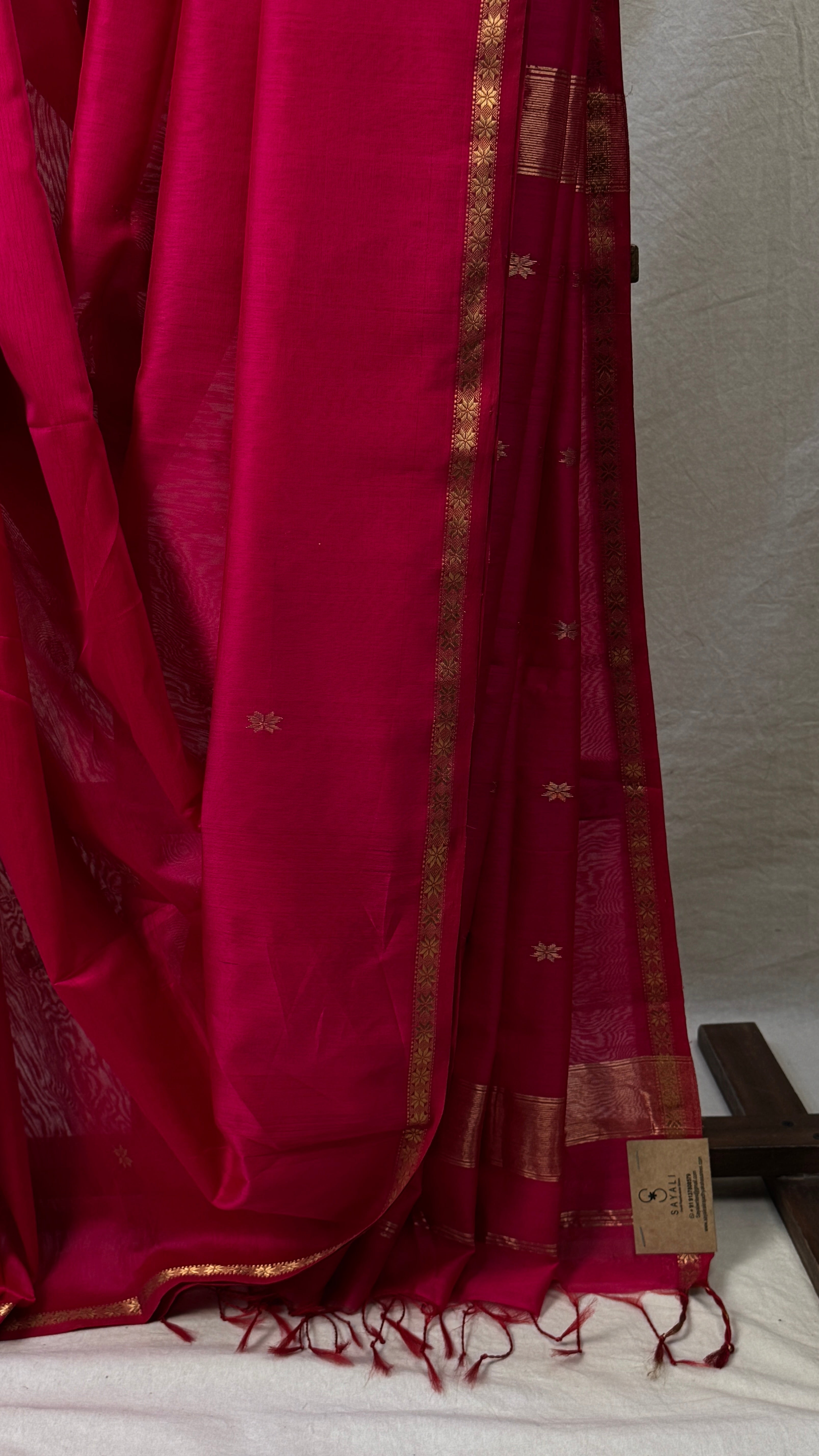Rani Pink Maheshwari Saree - SRRPMS750
