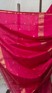 Rani Pink Maheshwari Saree - SRRPMS750