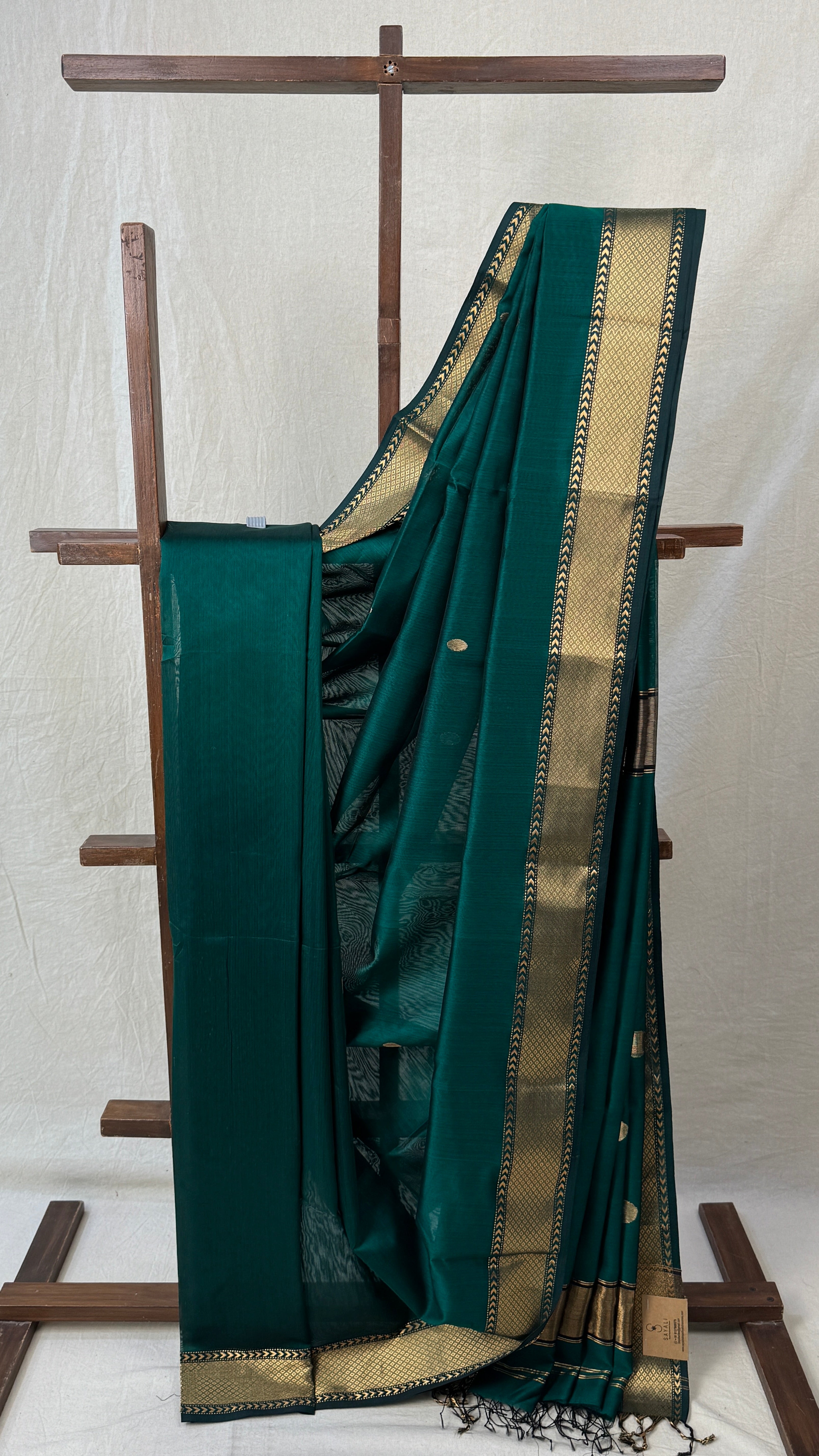 Green Maheshwari Saree - SRGMS763