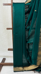 Green Maheshwari Saree - SRGMS763