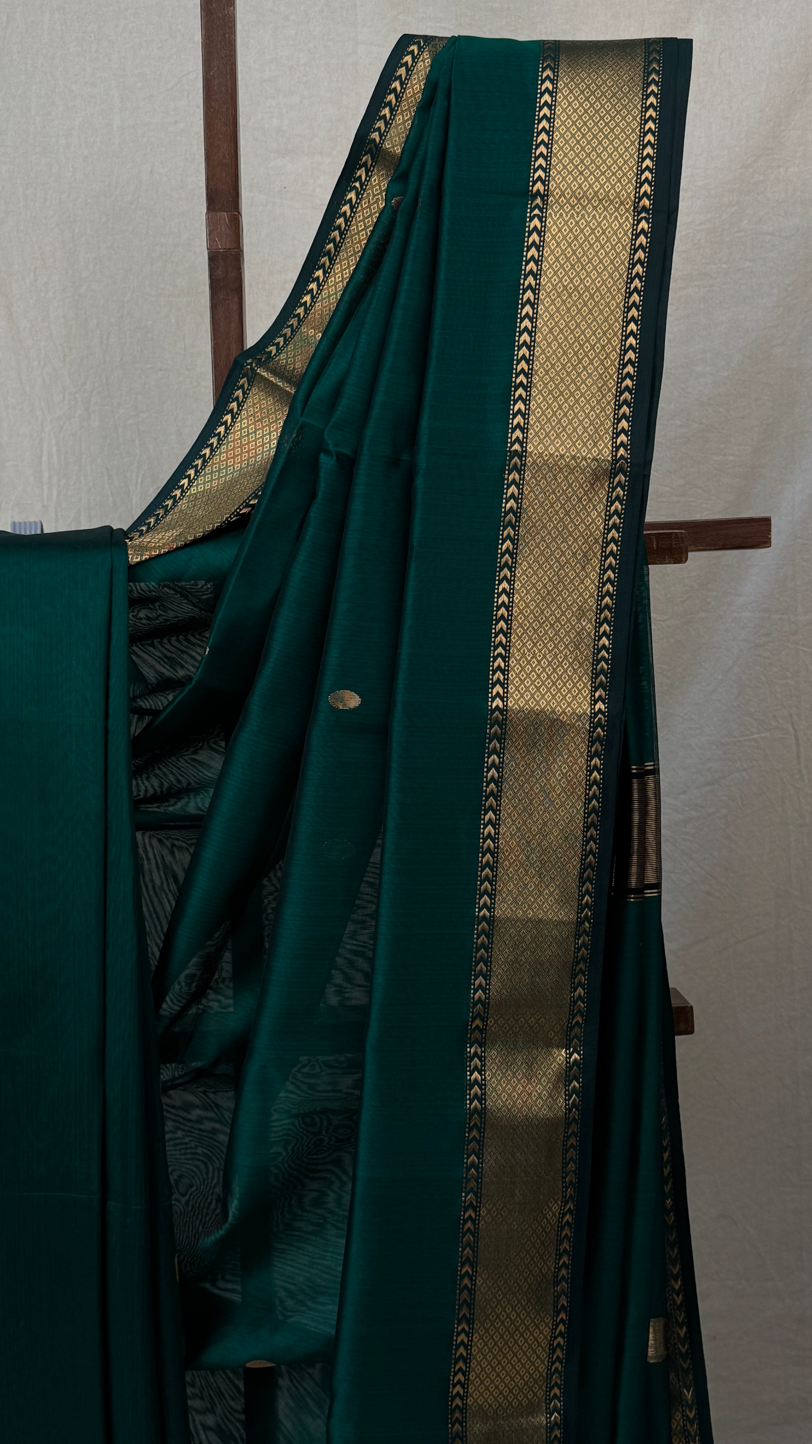 Green Maheshwari Saree - SRGMS763