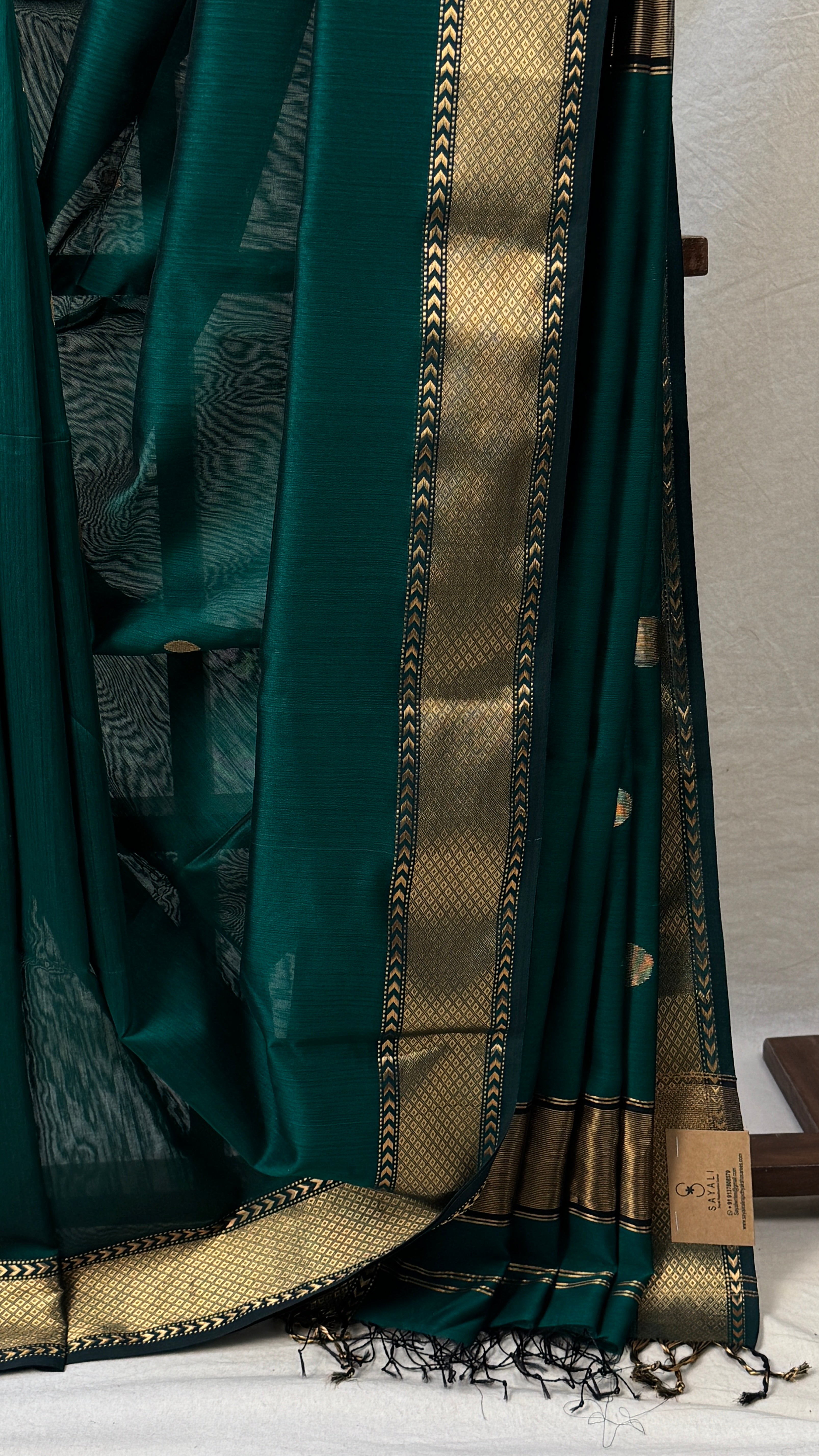 Green Maheshwari Saree - SRGMS763