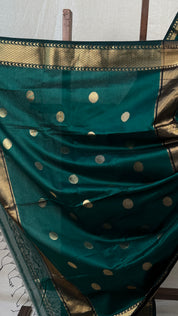 Green Maheshwari Saree - SRGMS763