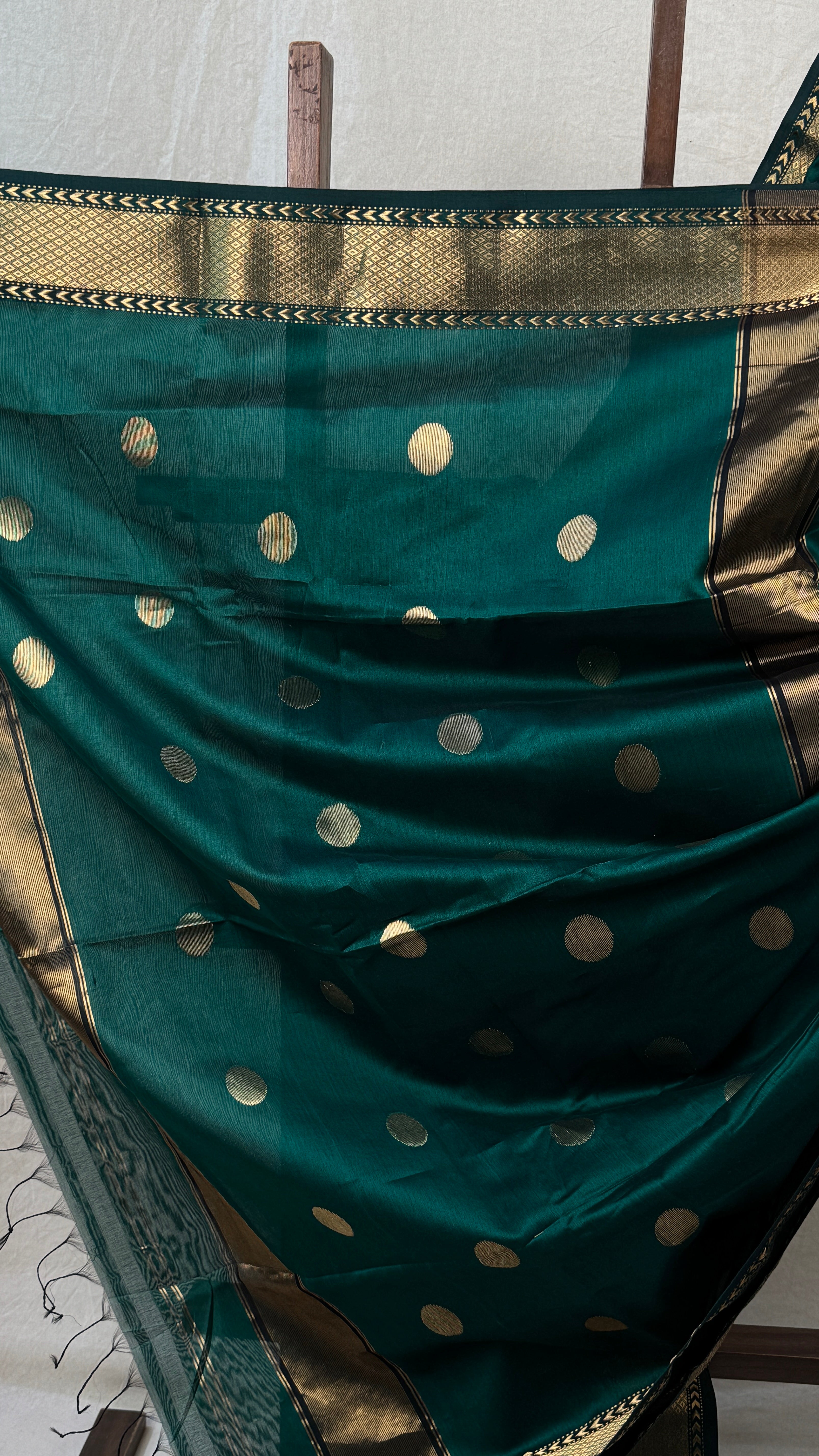 Green Maheshwari Saree - SRGMS763