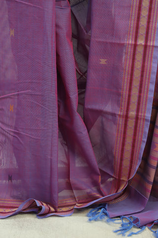 Two Tone Purple Kanchi Cotton Saree-SRTTPKCS114