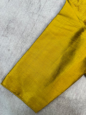 Yellow Raw Silk Blouse-SRYRSB1