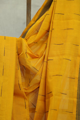 Yellow Kanchi Cotton Saree-SRYKCS133