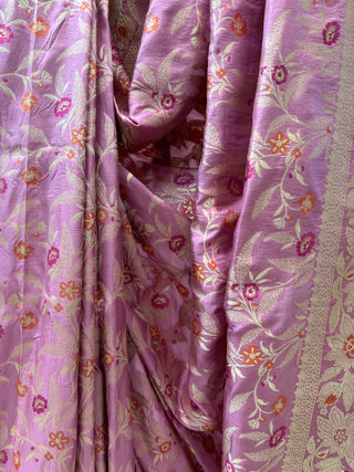 Pink Banarasi Silk Saree-SRPBSS190