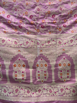 Pink Banarasi Silk Saree-SRPBSS190