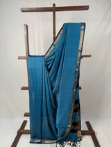 Sky Blue Maheshwari Saree - SRSBMS779