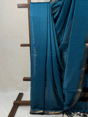 Sky Blue Maheshwari Saree - SRSBMS779