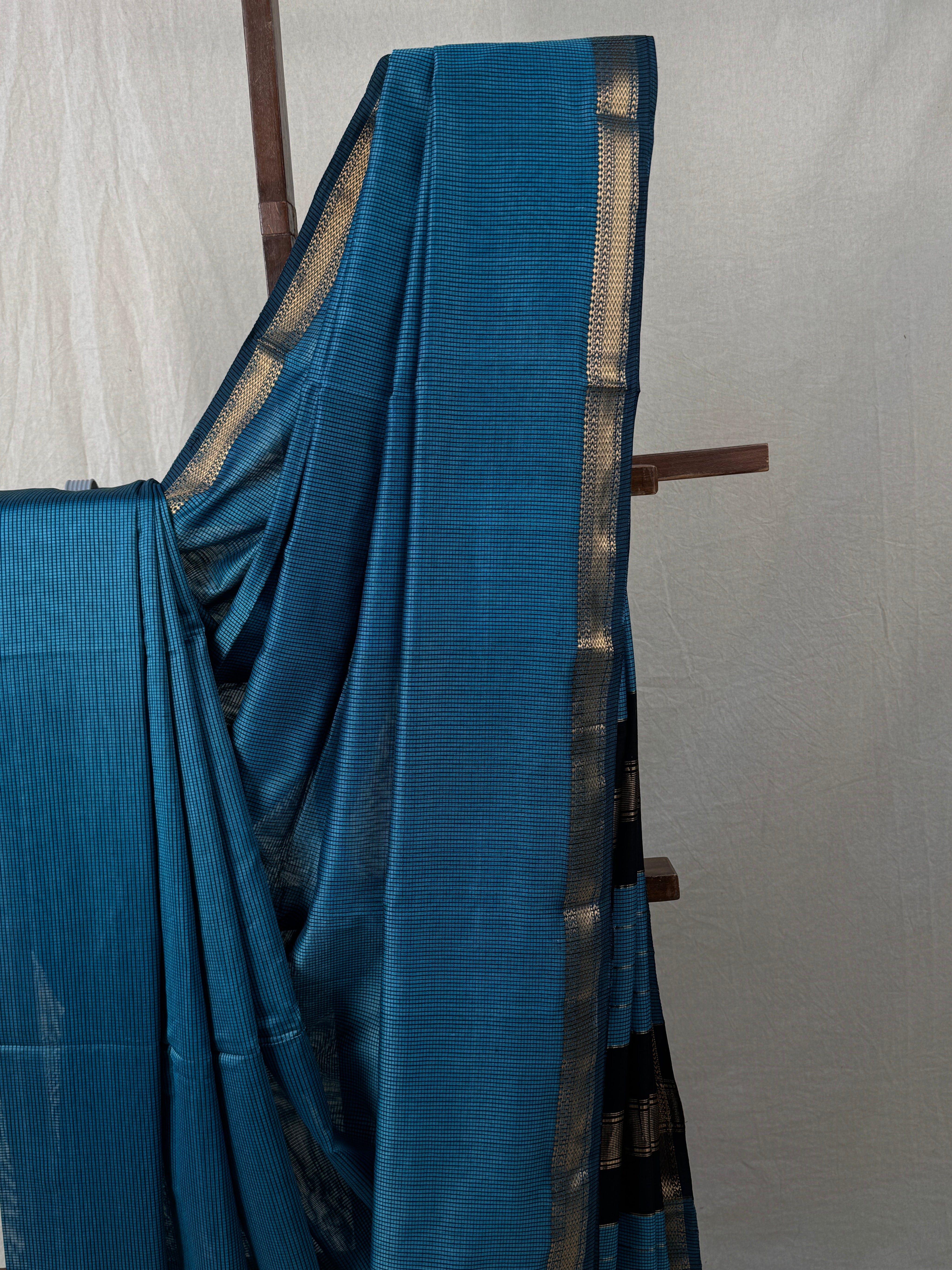 Sky Blue Maheshwari Saree - SRSBMS779