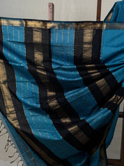 Sky Blue Maheshwari Saree - SRSBMS779