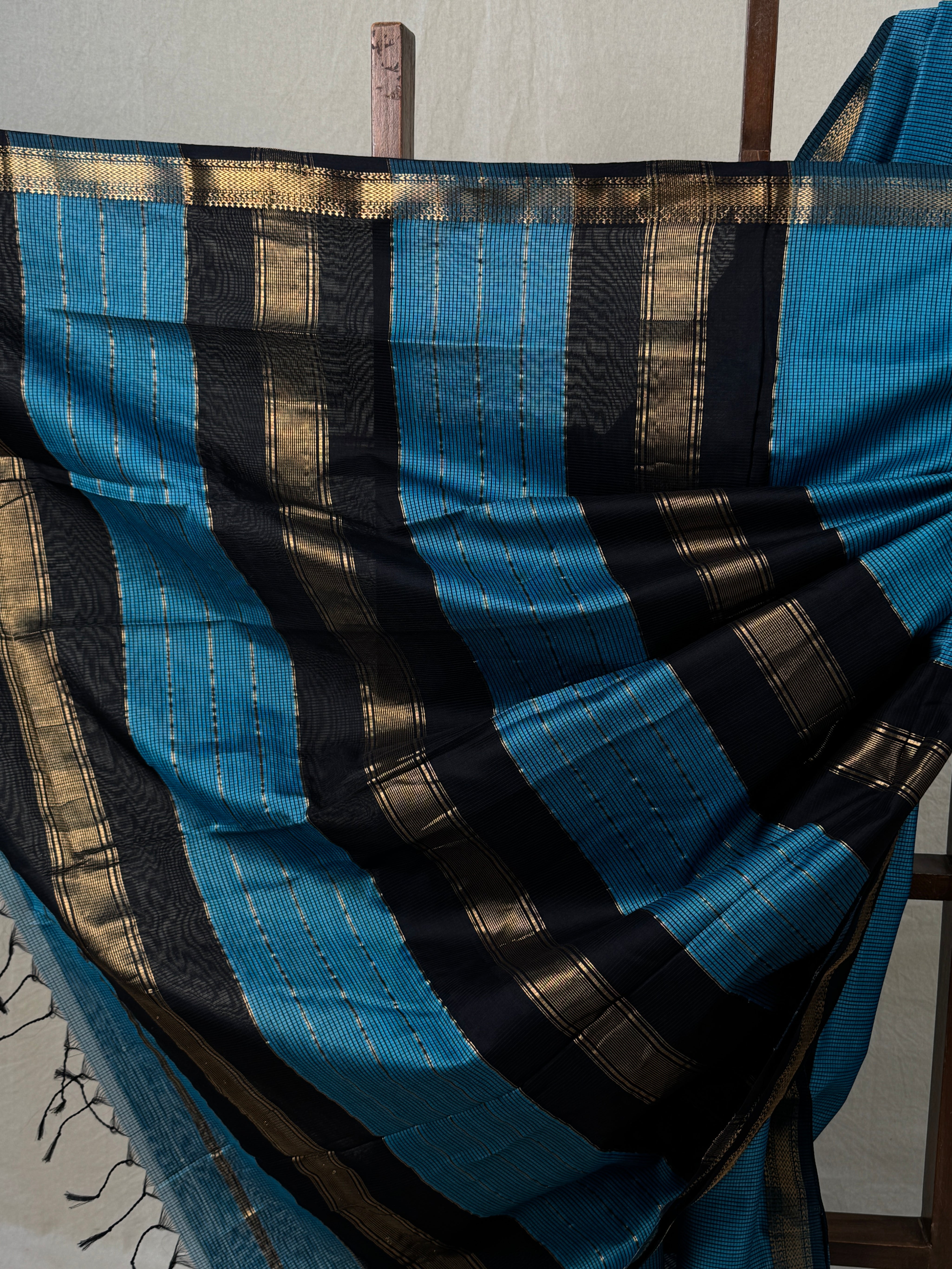 Sky Blue Maheshwari Saree - SRSBMS779