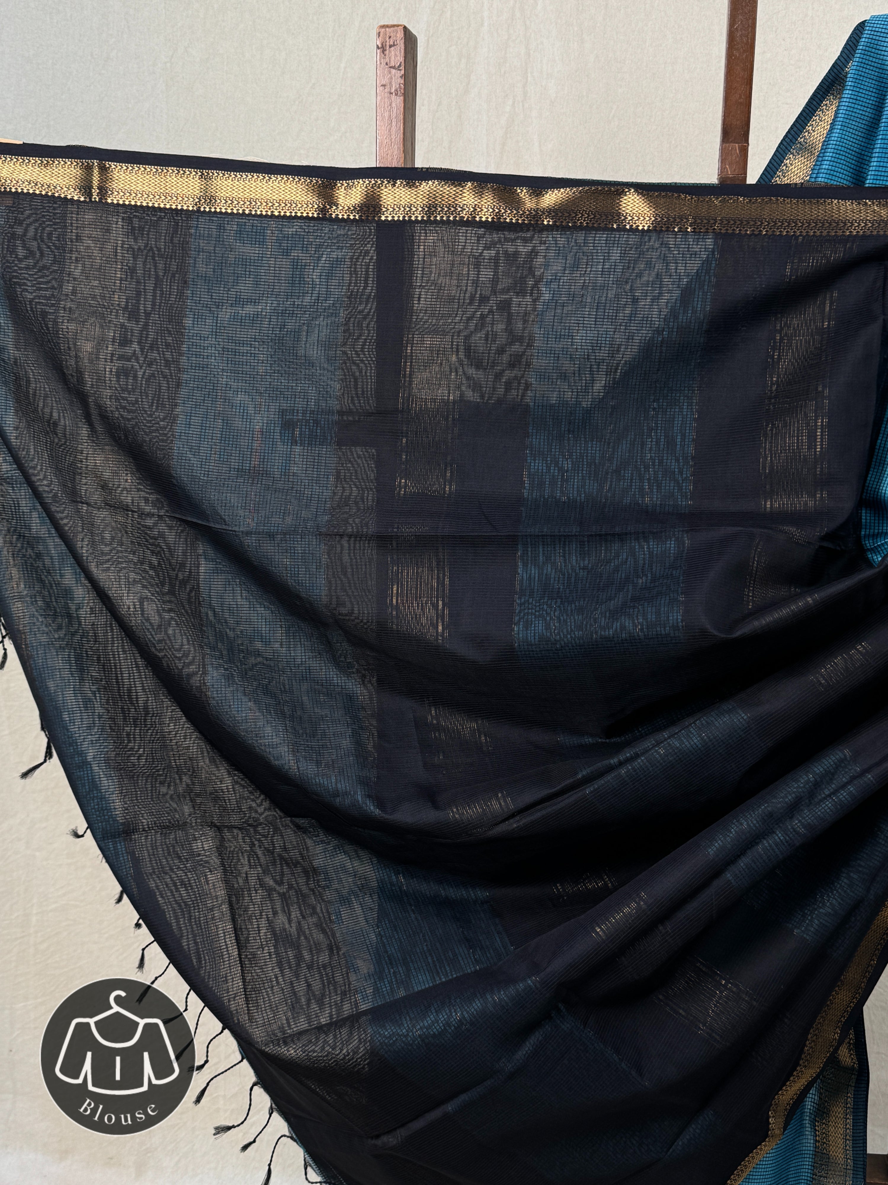 Sky Blue Maheshwari Saree - SRSBMS779