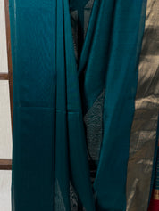 Teal Maheshwari Saree - SRTMS777