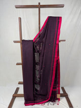 Black Pink Maheshwari Saree - SRBPMS770