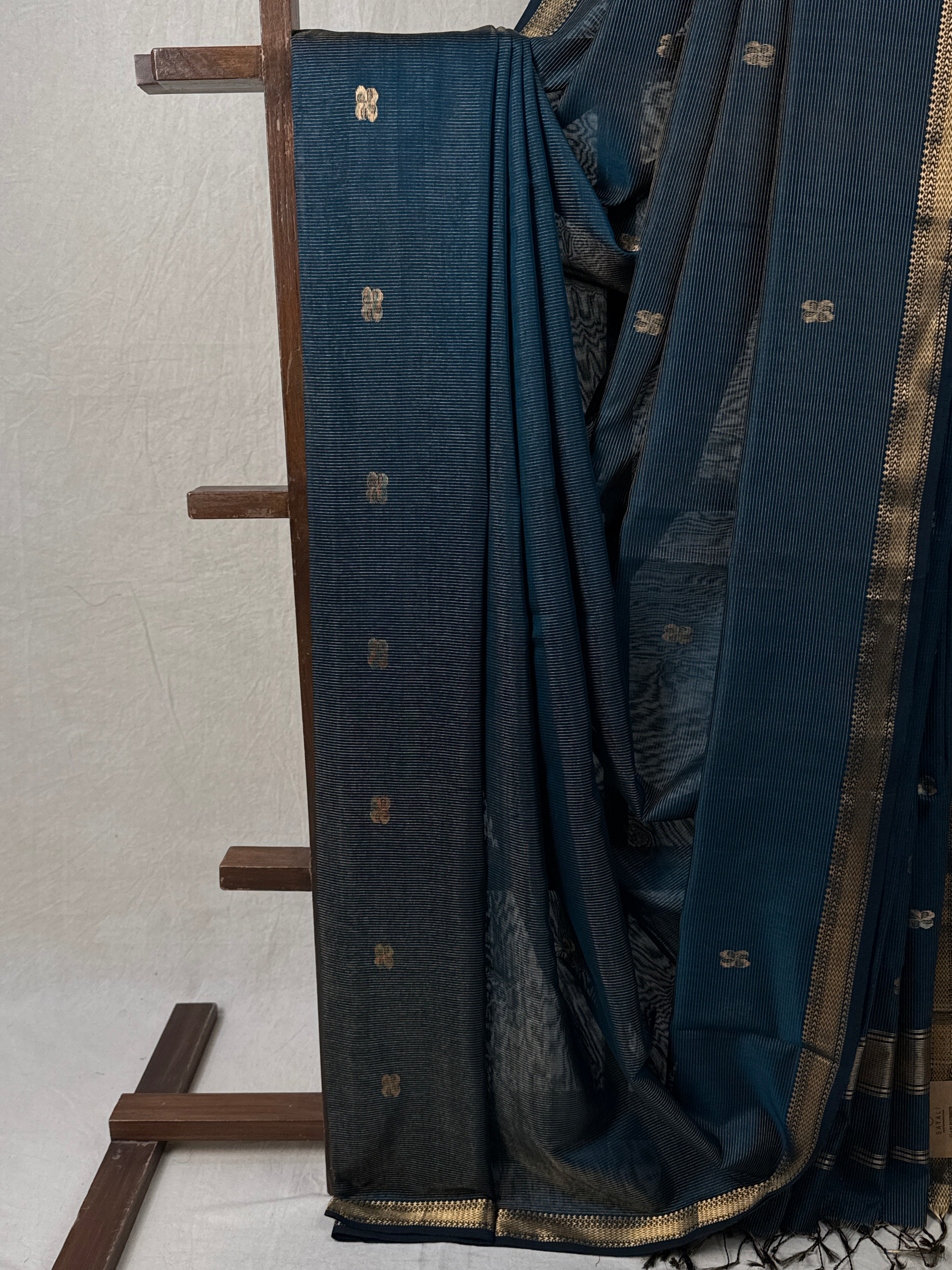Rama Green Maheshwari Tissue Saree - SRRGMTS626
