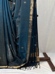 Rama Green Maheshwari Tissue Saree - SRRGMTS626