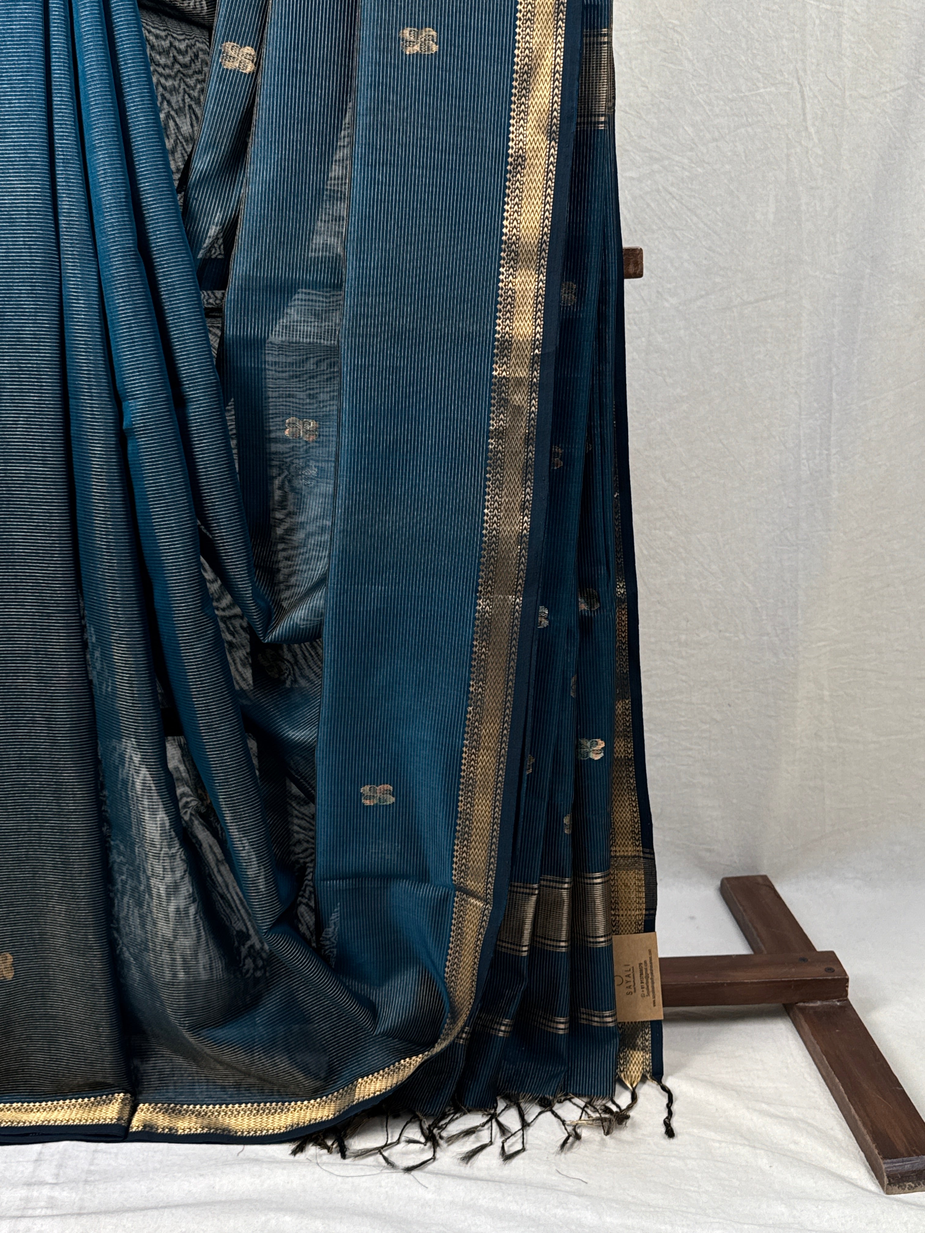 Rama Green Maheshwari Tissue Saree - SRRGMTS626