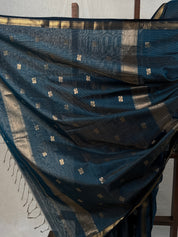 Rama Green Maheshwari Tissue Saree - SRRGMTS626