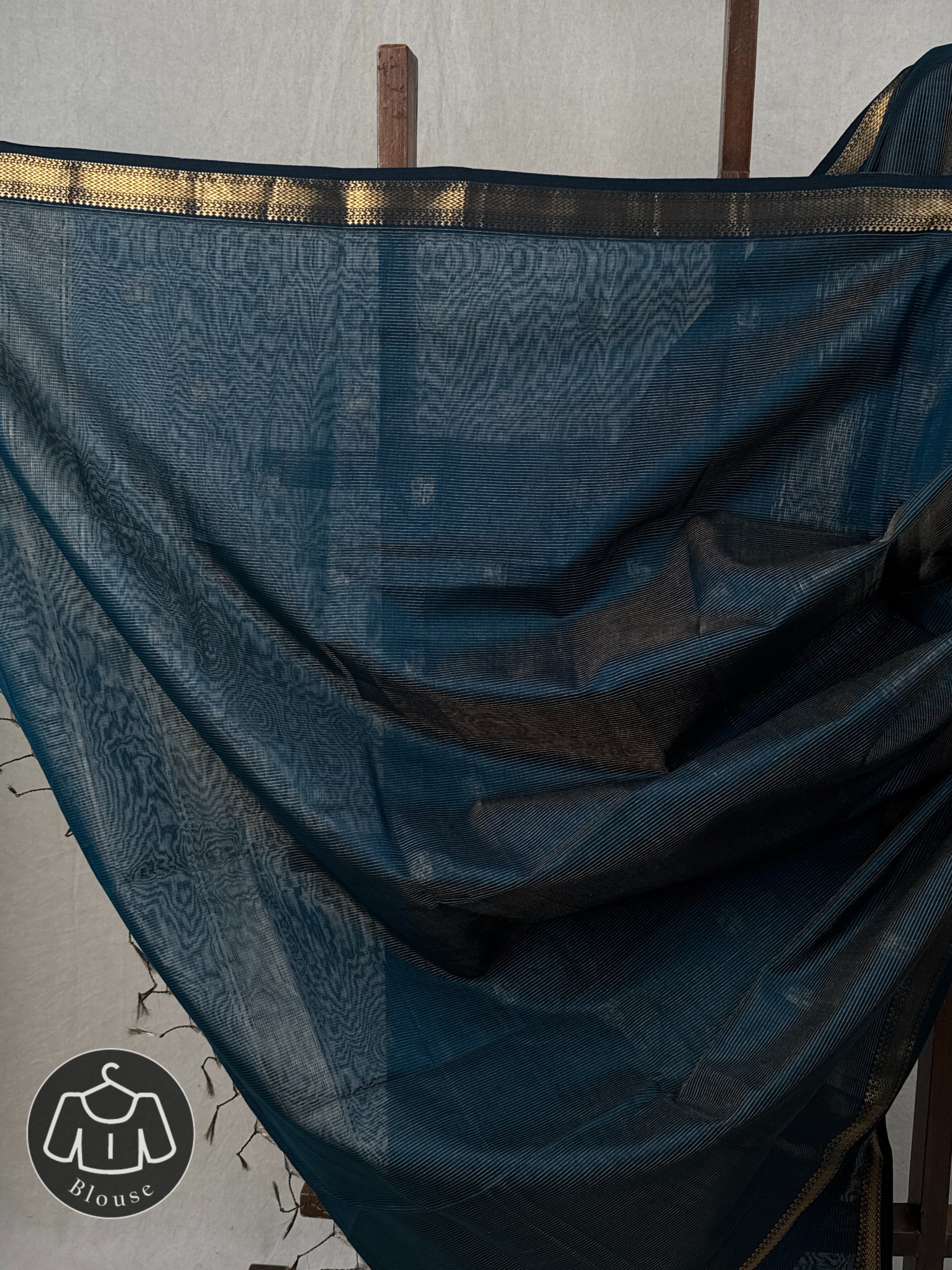 Rama Green Maheshwari Tissue Saree - SRRGMTS626