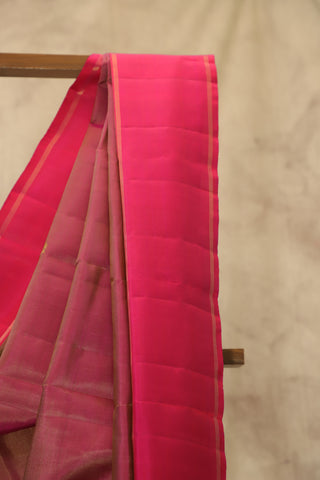 Pink-Brown Kanjeevaram Silk Saree-SRPBKSS50