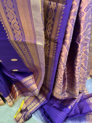 Purple Gadwal Silk Saree - SRPGSS113
