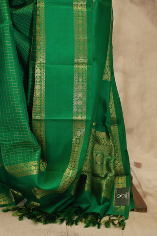 Green Kanjevaram Silk Saree-SRGKSS23