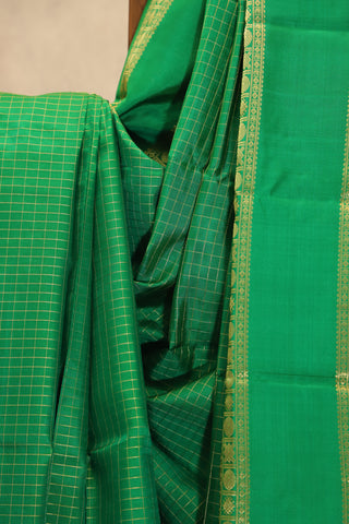 Green Kanjevaram Silk Saree-SRGKSS23