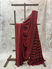 Red HBP Modal Saree - SRRMS156