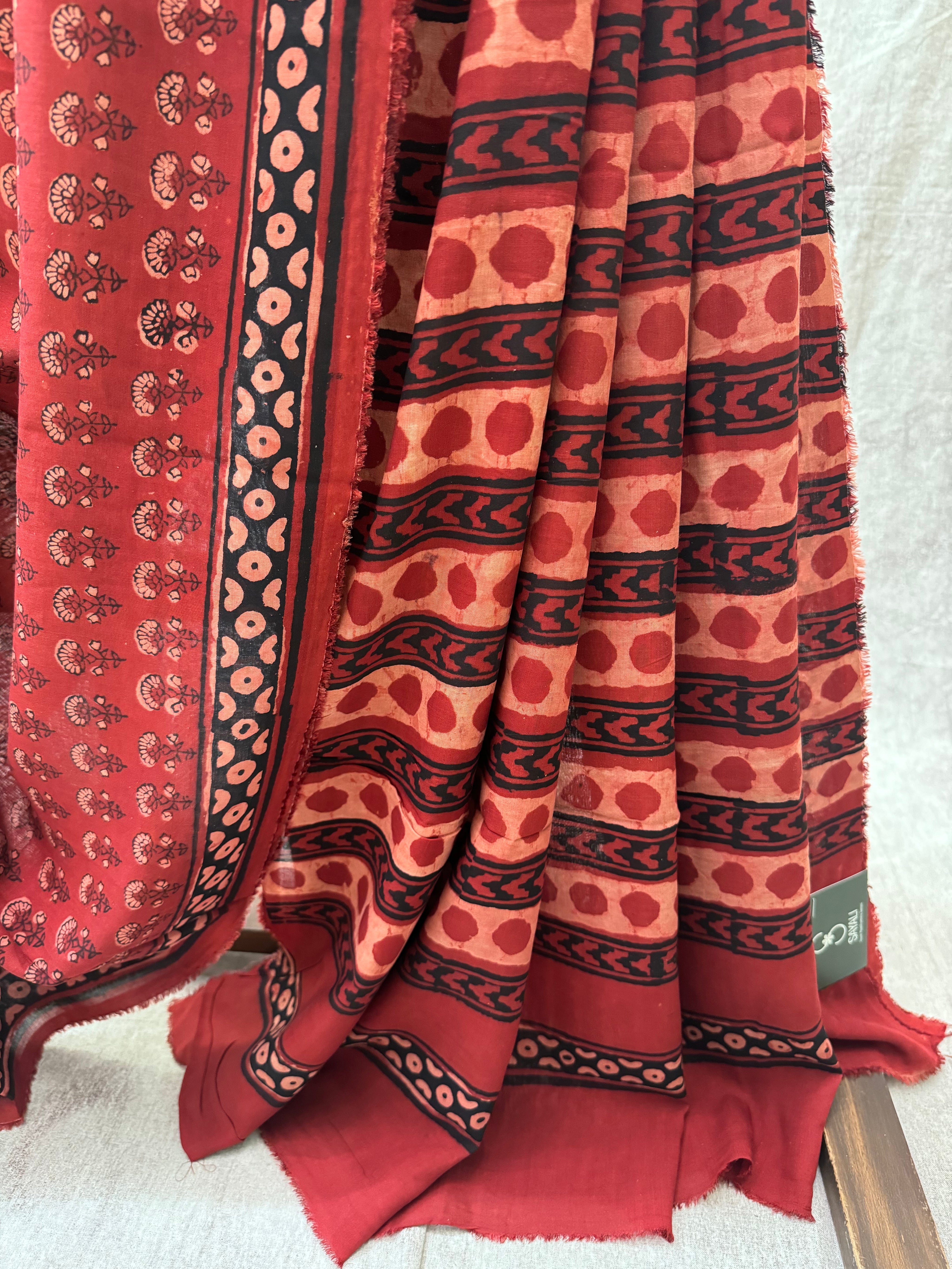 Red HBP Modal Saree - SRRMS156