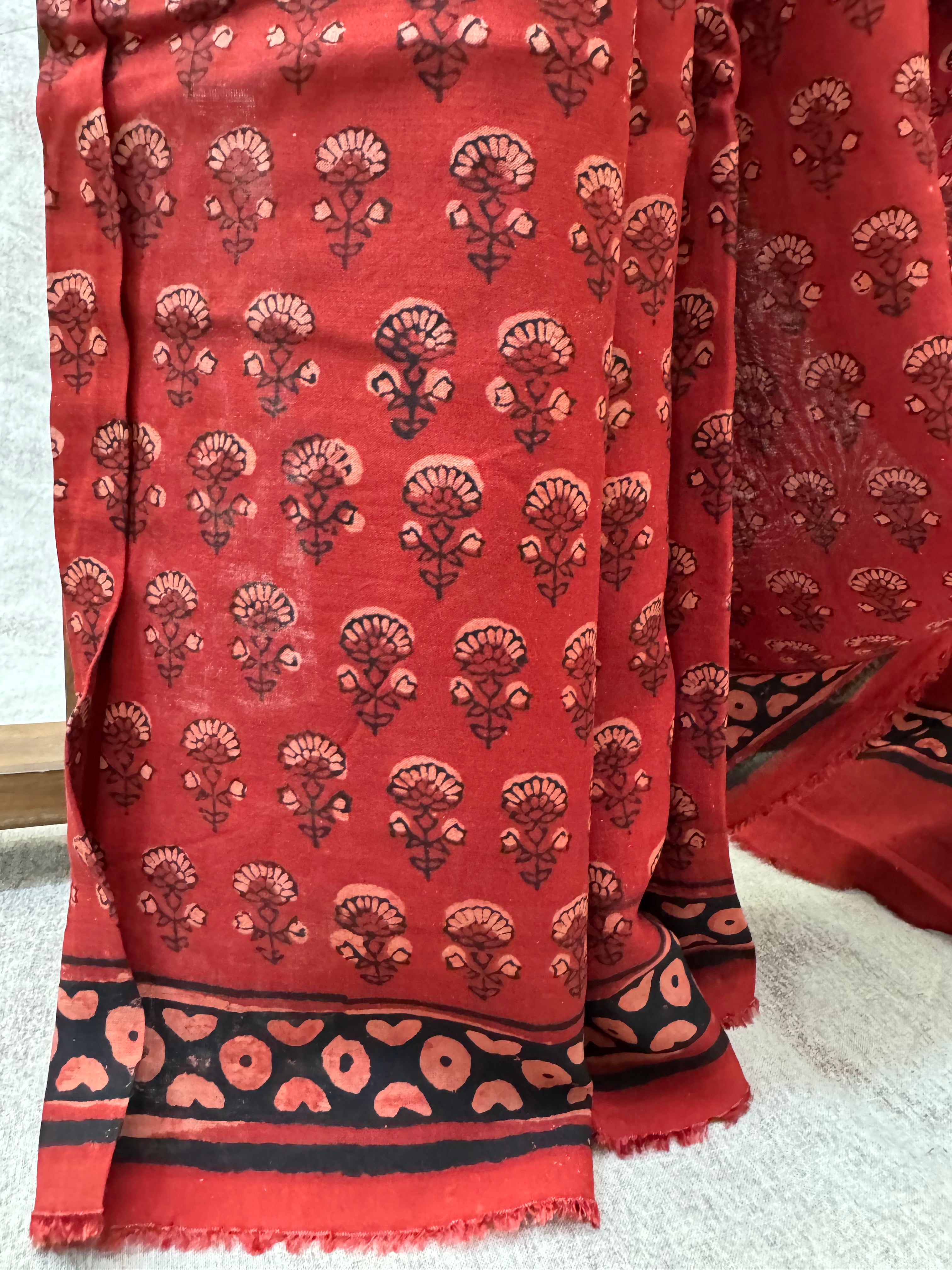Red HBP Modal Saree - SRRMS156
