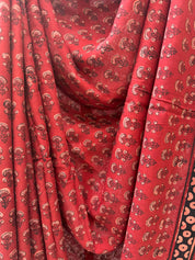 Red HBP Modal Saree - SRRMS156