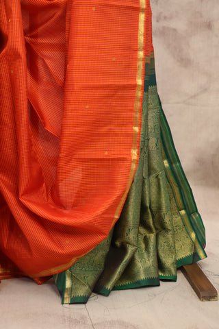 Orange Kanjeevaram Silk Sraee-SROKSS129