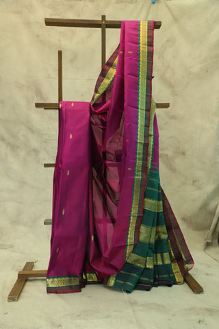 Magenta Kanjeevaram Silk Saree-SRMKSS159