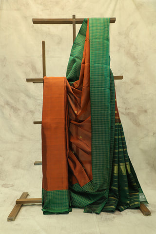 Brown Kanjeevaram Silk Saree-SRBKSS151