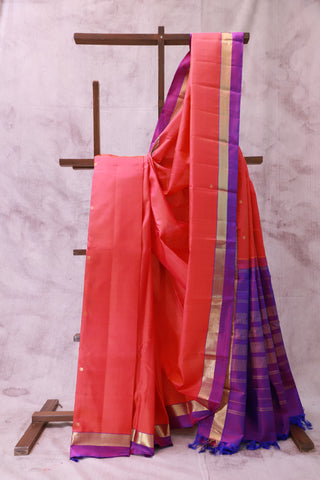 Pink Two Tone Kanjeevaram Silk Saree-SRPTTKSS167