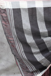 Maroon Small Checks Cotton Patteda Anchu Saree - SRMPAS170