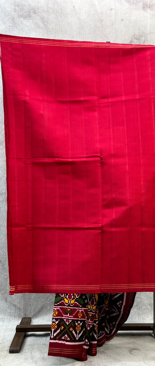 Brown Rajkot Patola Silk Saree-SRBRPSS121