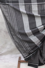 Black Big Checks Cotton Patteda Anchu Saree - SRBPAS88