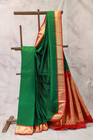 Green Kanjeevaram Silk Saree-SRGKSS179
