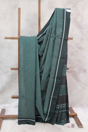 Green Big Checks Patteda Anchu Saree - SRGPAS129